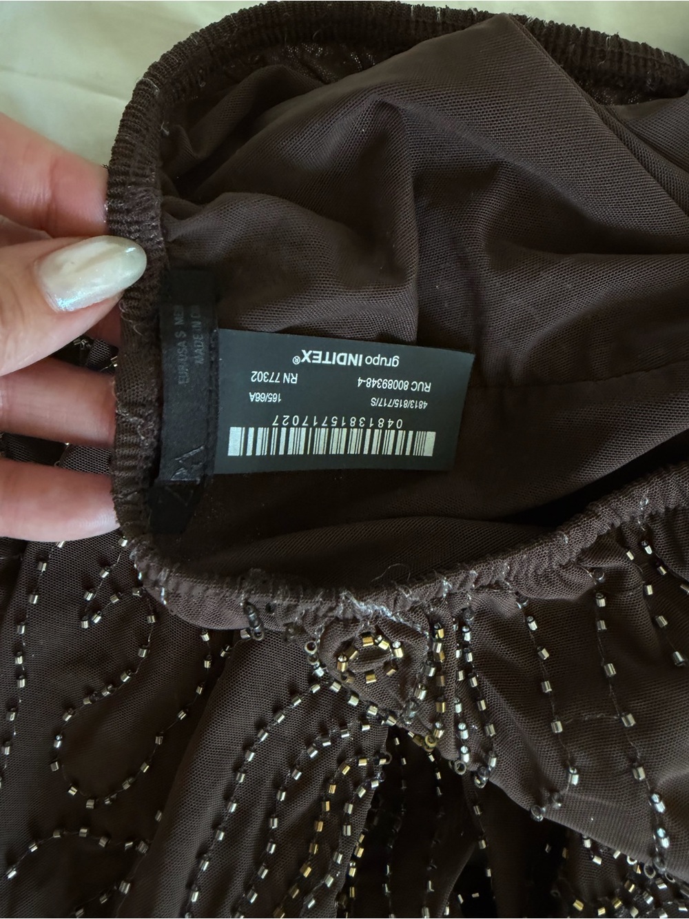 Zara Sequin-Embellished Top & Pants set in brown - Picture 15 of 16